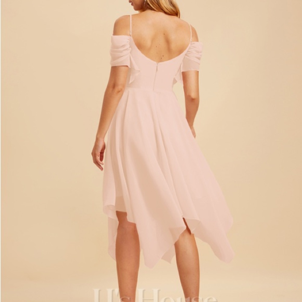 JJs House Peach Pink Bridesmaid Dress - Picture 3 of 7